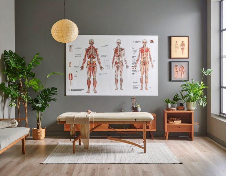 放在中醫診療室的人體圖